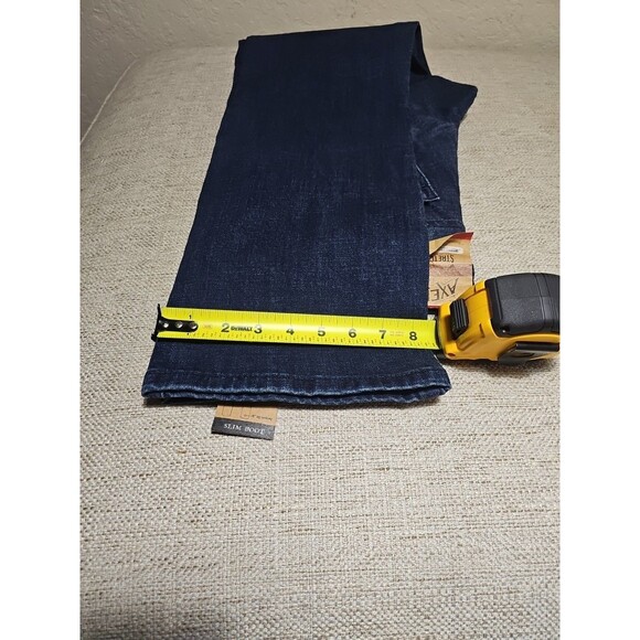 TK Axel Jeans Men Sz 34X32 Blue Denim Stretch Slim Fit Boot Cut Dark Wash NWT - Picture 7 of 9